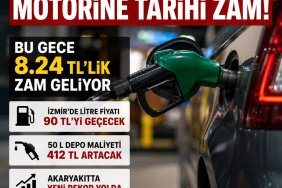 İzmir'de motorin fiyatına 8,24 TL'lik zam