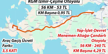Deniz Yavuzyılmaz: İzmir-Çeşme Otoyolu'nun özelleştirilmesi geçiş ücretini 235 TL'ye çıkarabilir