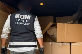 Bornova'da gerçekleştirilen operasyonda 1 milyon 100 bin kaçak makaron ele geçirildi