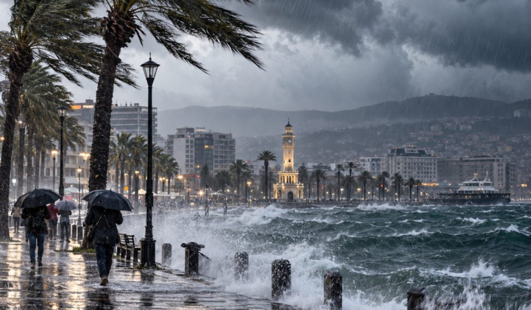 İzmir’de 15 Ekim’de sağanak ve rüzgar için sarı kod uyarısı