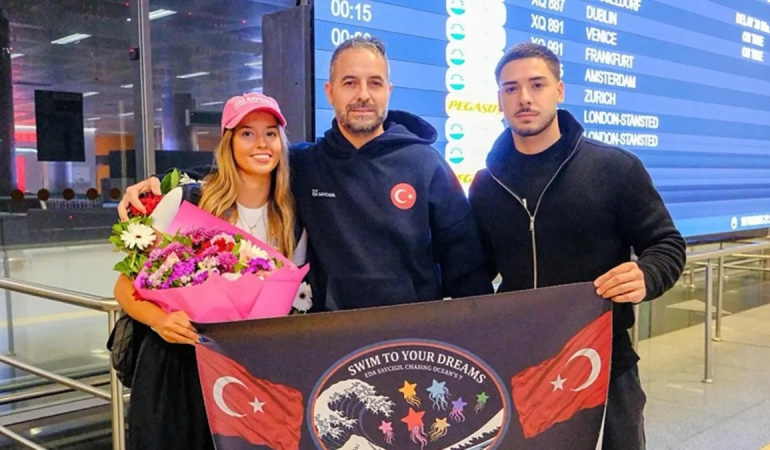 Eda Savcıgil, iki önemli kanalı rekor sürelerle başarıyla geçti